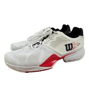 Wilson BELA Tennis Shoes Mens 9 White Red Fused Foam Athletic Sneakers